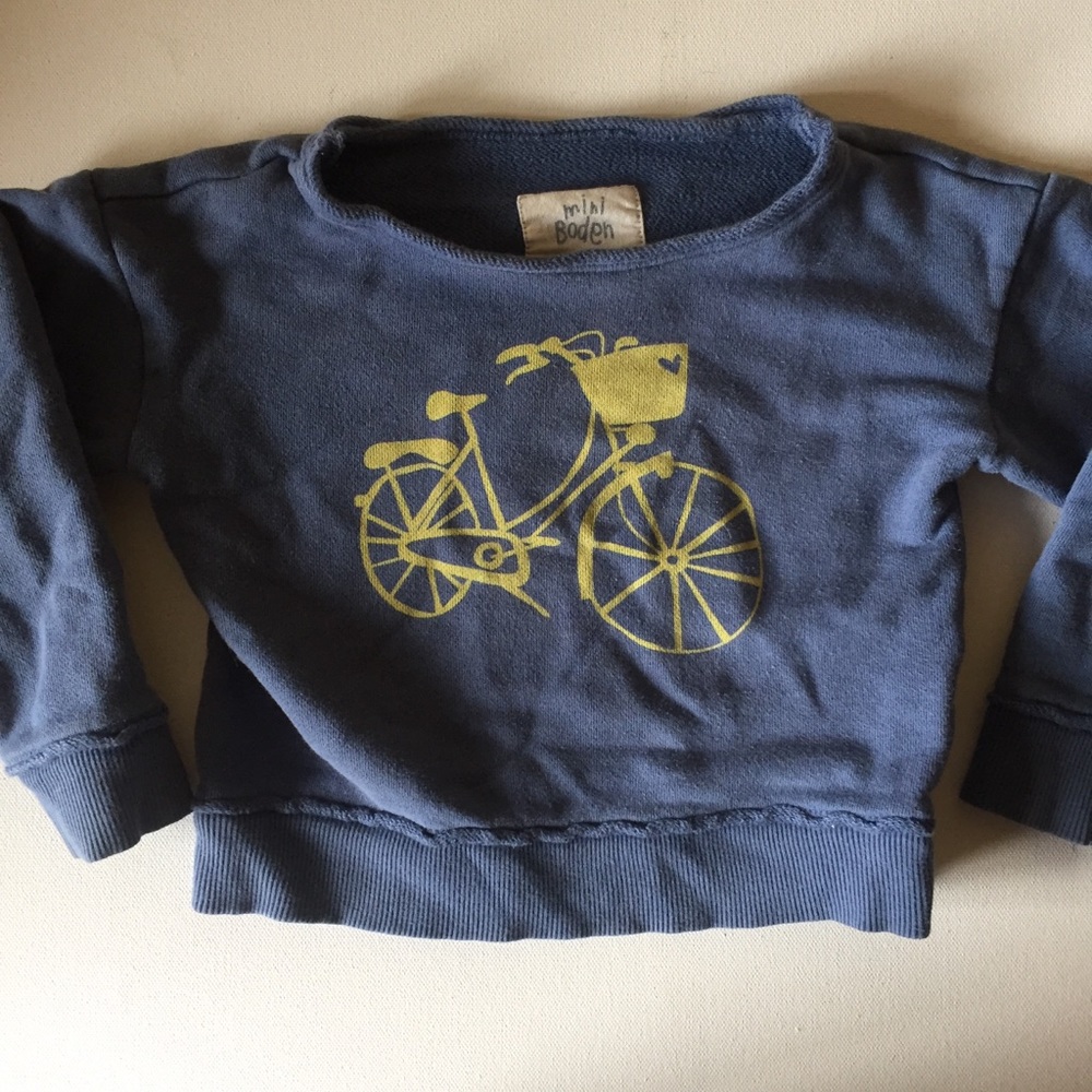 Mini Boden Bicycle Blue Sweatshirt 3-4 yrs